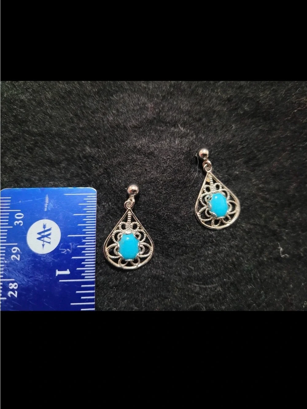 Turquoise Teardrop Dangle Earrings